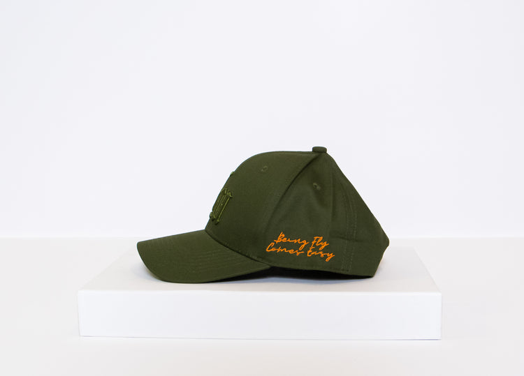 “Being Fly Comes Easy” Cap -Olive Green